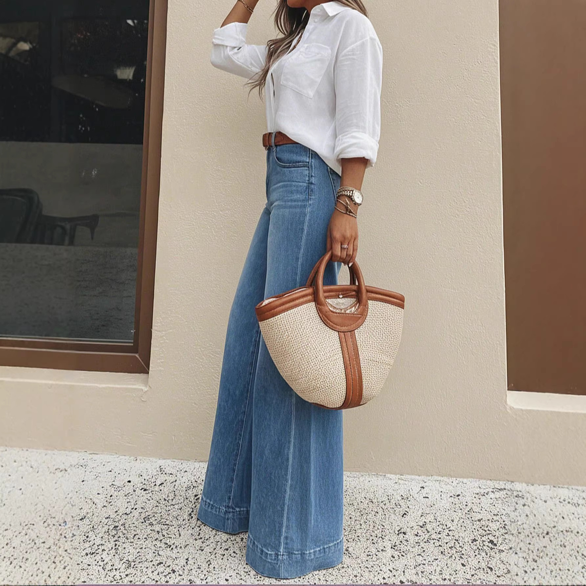 Luna High-Waist Wide Leg Jeans