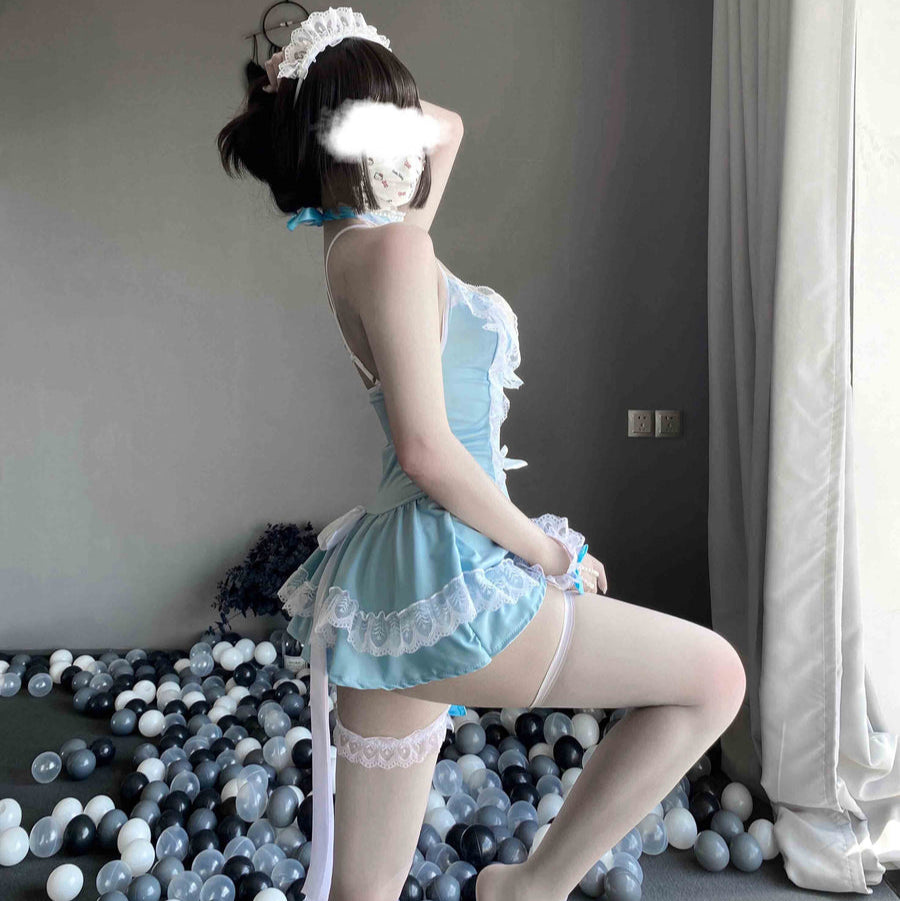 Uniform seduction cosplay home sexy maid outfit
