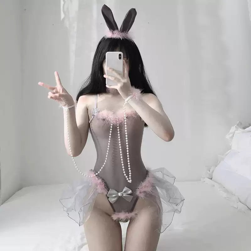 Sexy Beaded Bunny Uniform