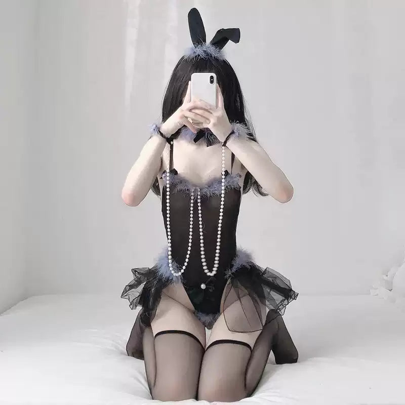 Sexy Beaded Bunny Uniform