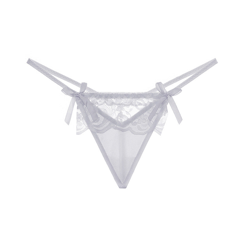 Sexy lace low waist hot hollow thong transparent