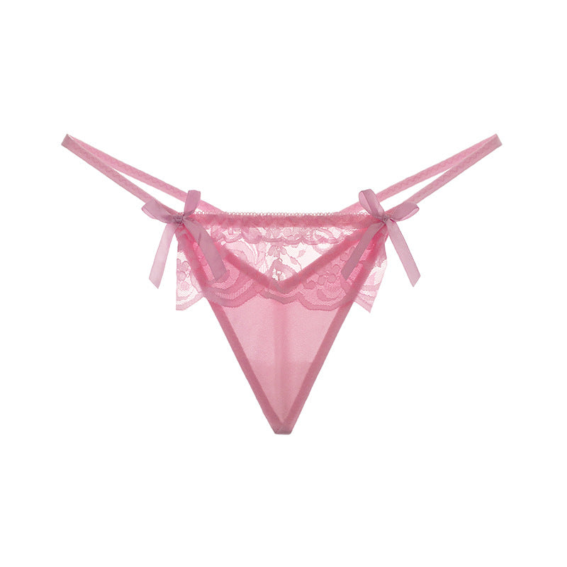 Sexy lace low waist hot hollow thong transparent