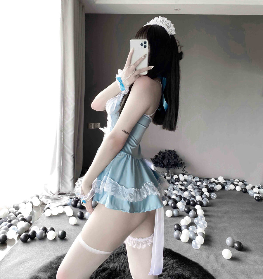 Uniform seduction cosplay home sexy maid outfit