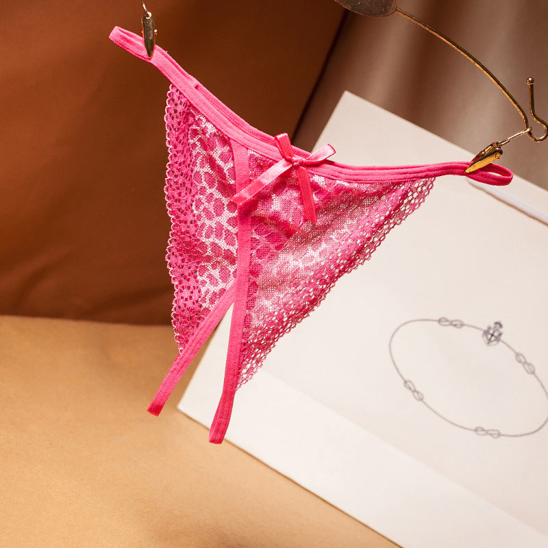 Women's leopard lace panties