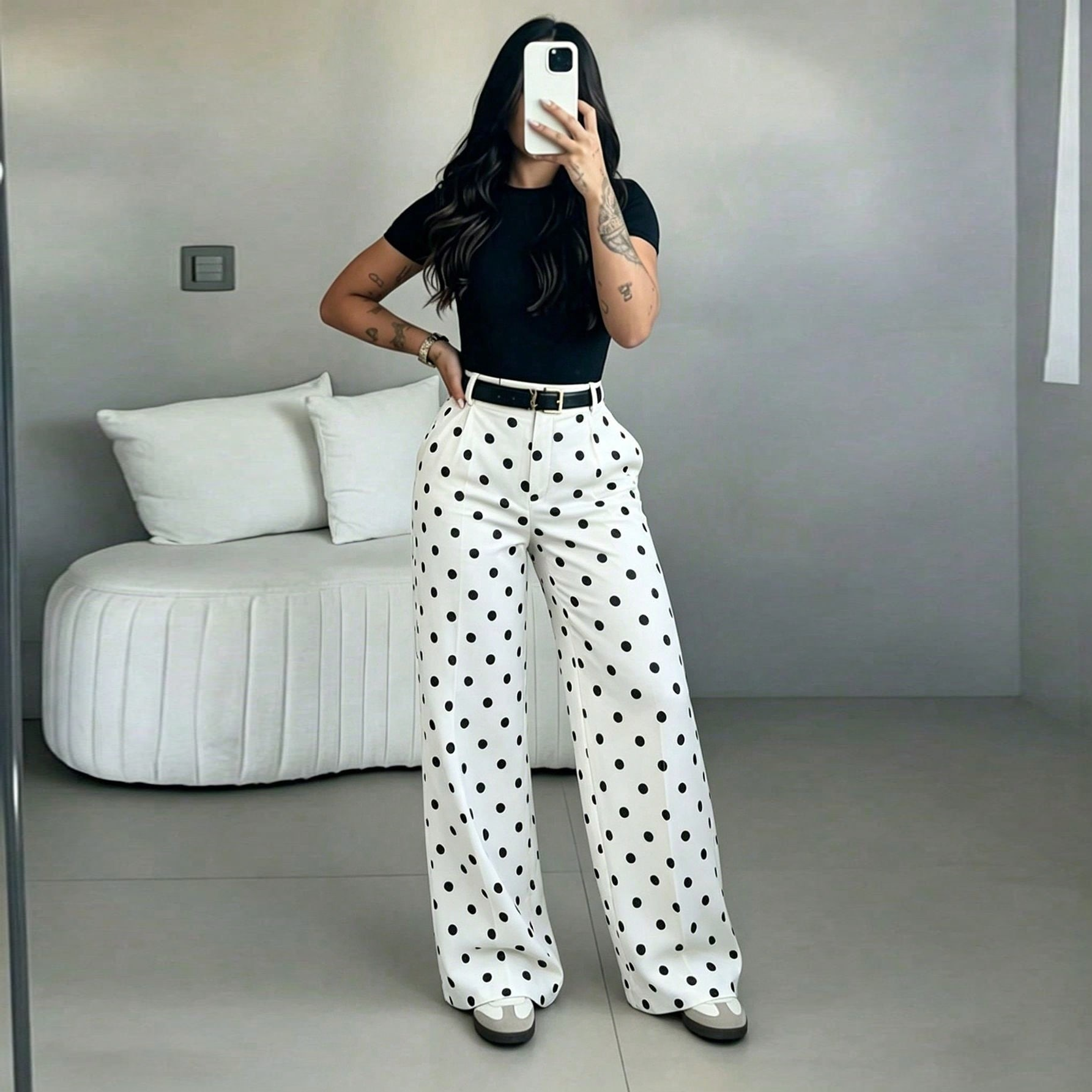 Luna High-Waist Tailored Pants
