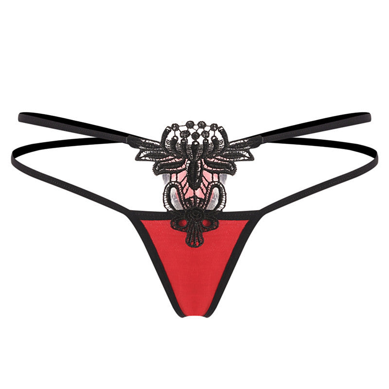 Water-soluble embroidered hollow briefs