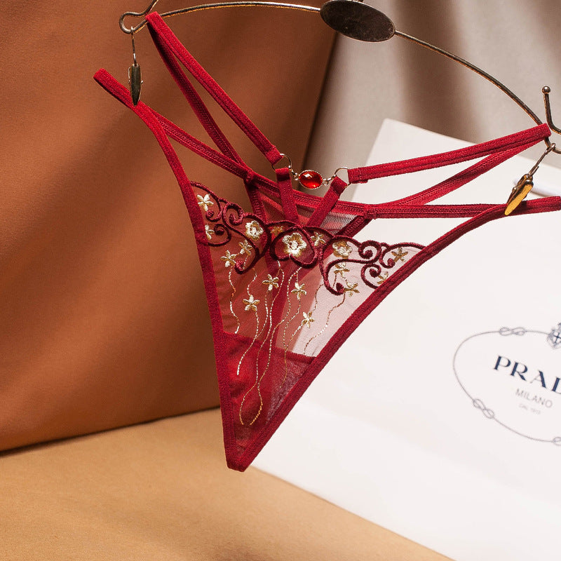 French Retro Sexy Hollow Thong