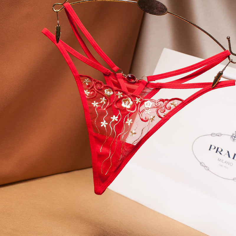 French Retro Sexy Hollow Thong