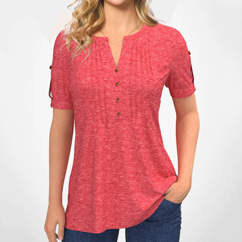 LunaSoft™ V-Neck Knit Top