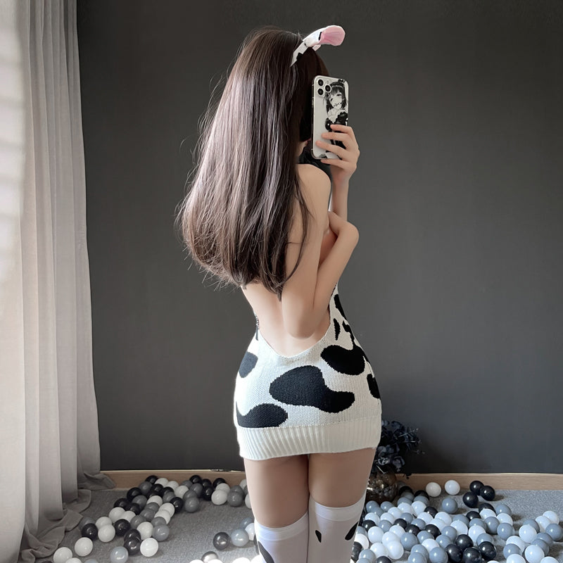 Japanese cow print sweater