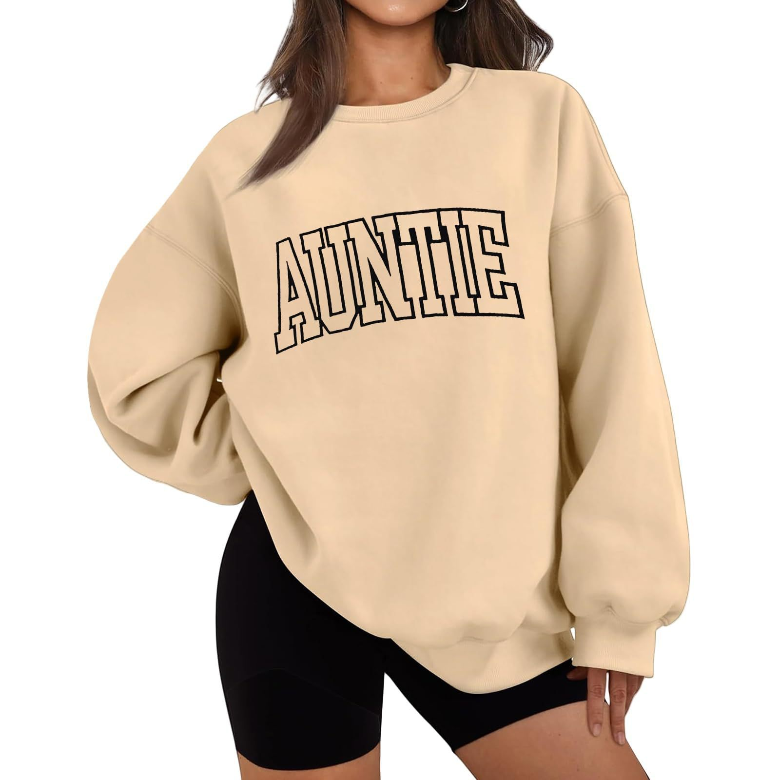 Auntie Varsity Graphic Oversized Sweatshirt