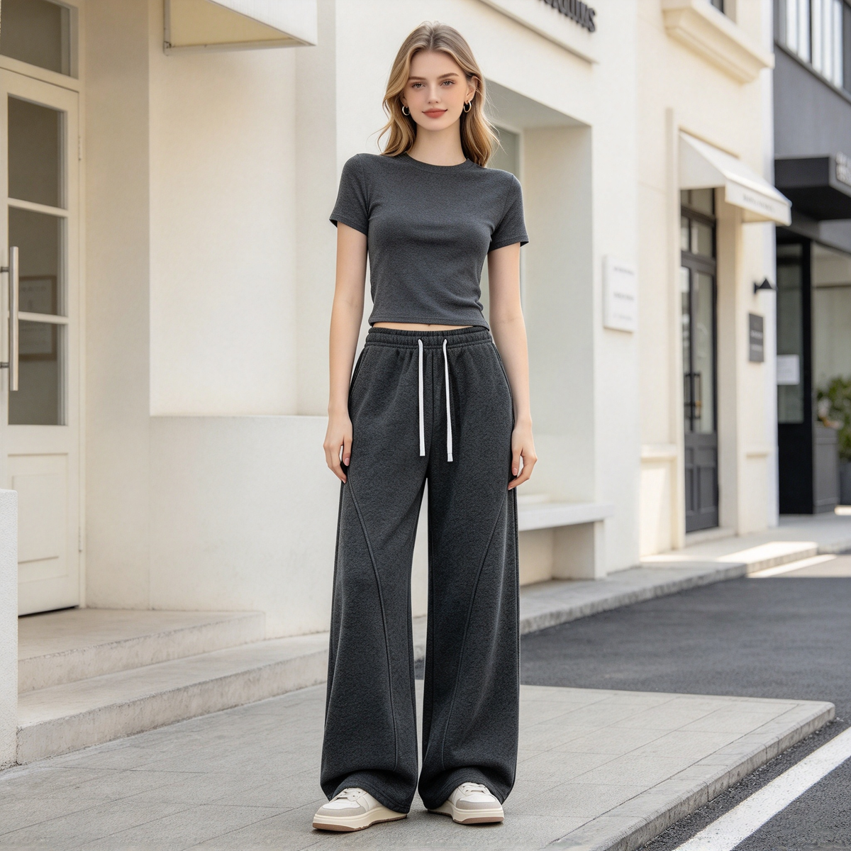 Rivelle High-Rise Wide-Leg Sweatpants