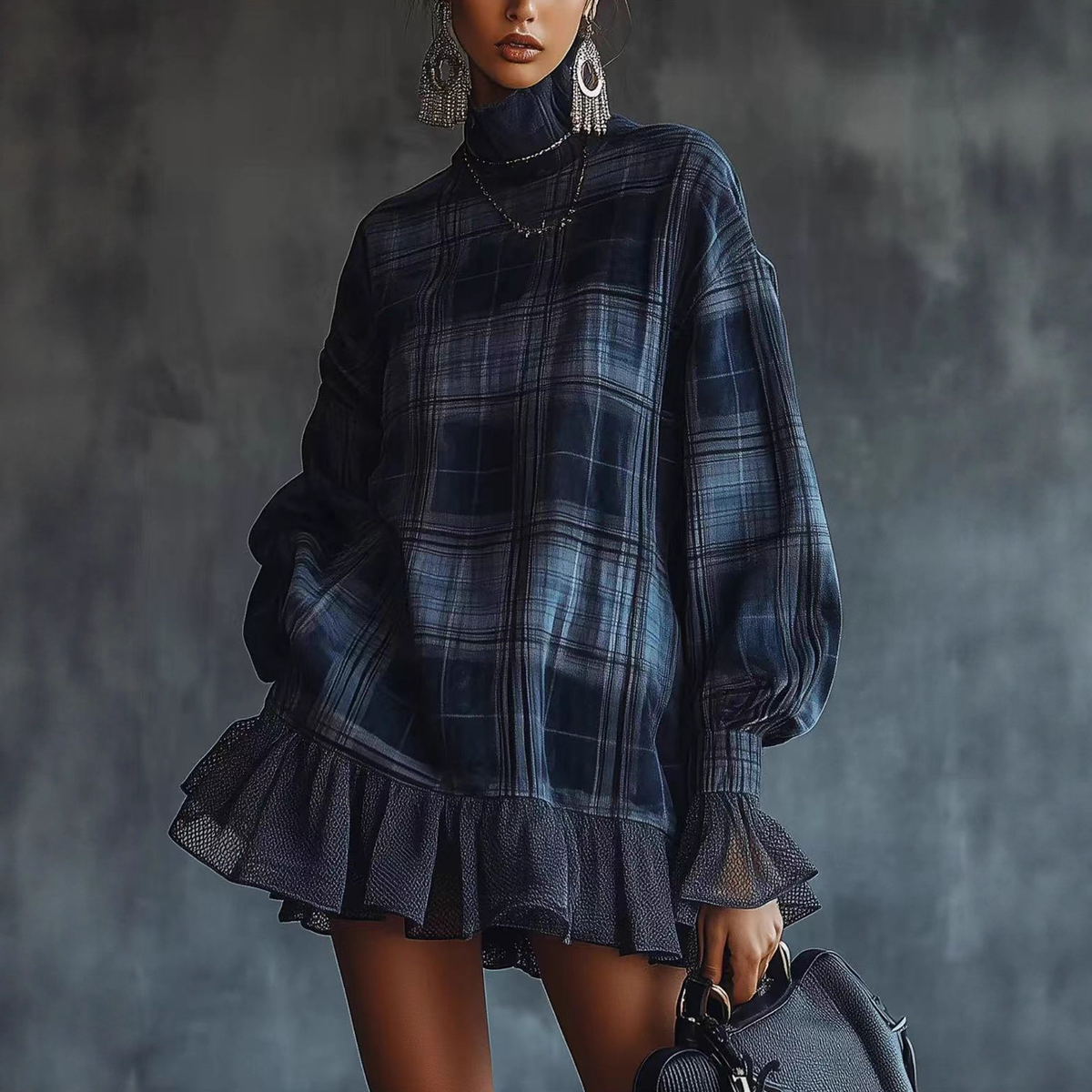 Avery Plaid Mini Dress