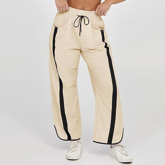 Luna Contrast Stripe Wide Leg Pants