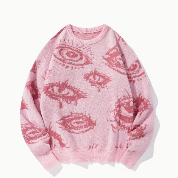 Luna Eye Pattern Knit Sweater