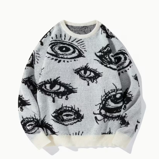Luna Eye Pattern Knit Sweater