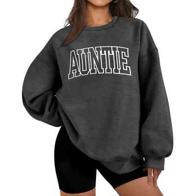 Auntie Varsity Graphic Oversized Sweatshirt
