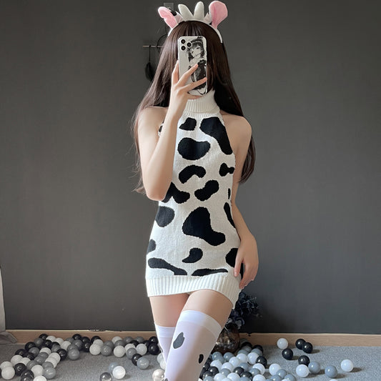 Japanese cow print sweater