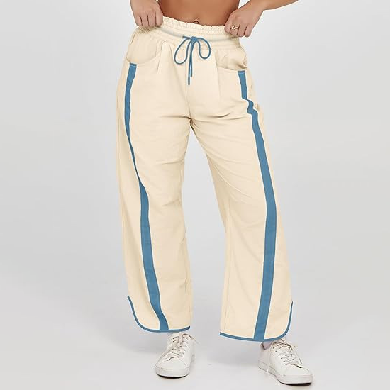 Luna Contrast Stripe Wide Leg Pants
