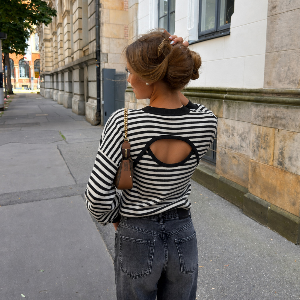 LunaSoft™ Striped Knit Sweater