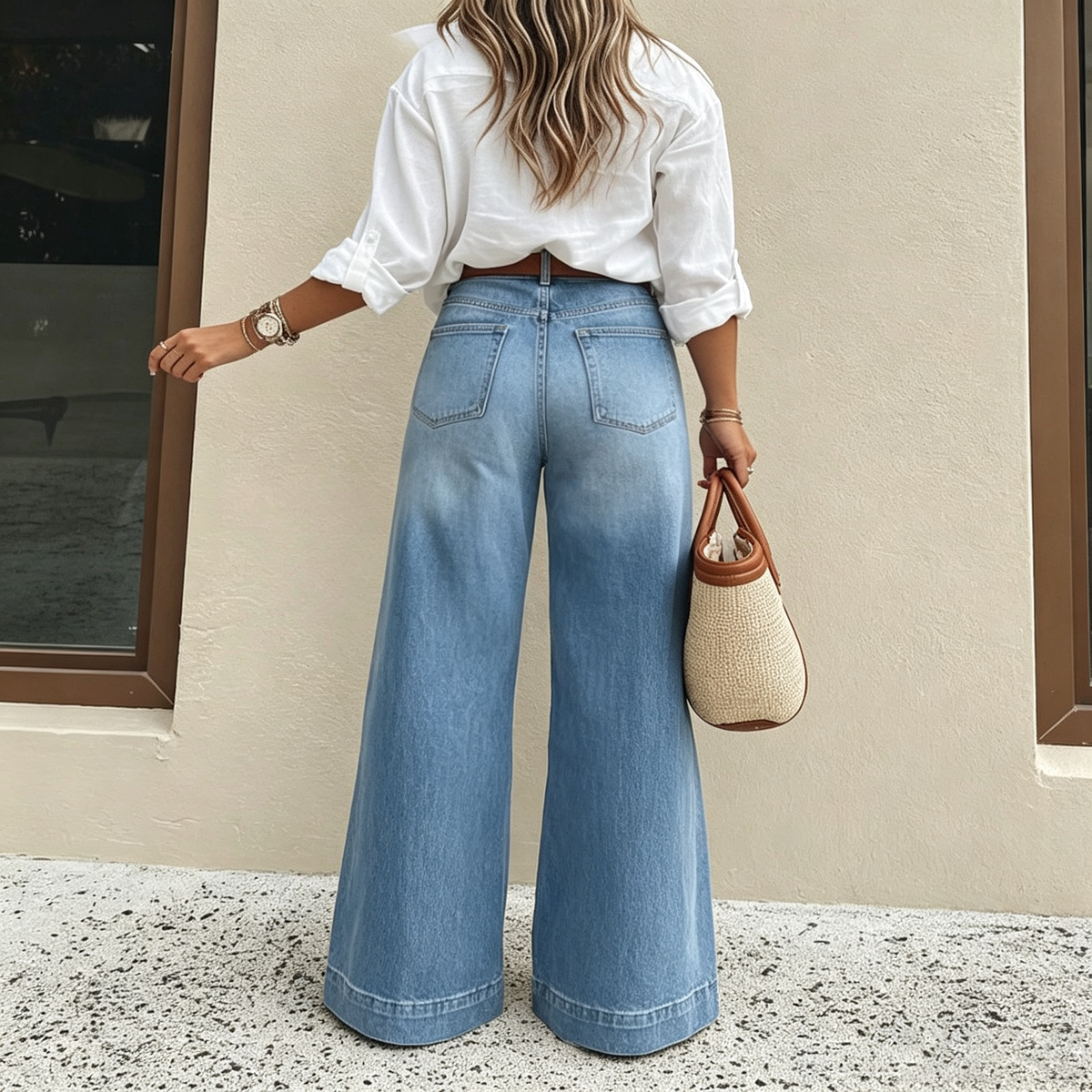 Luna High-Waist Wide Leg Jeans