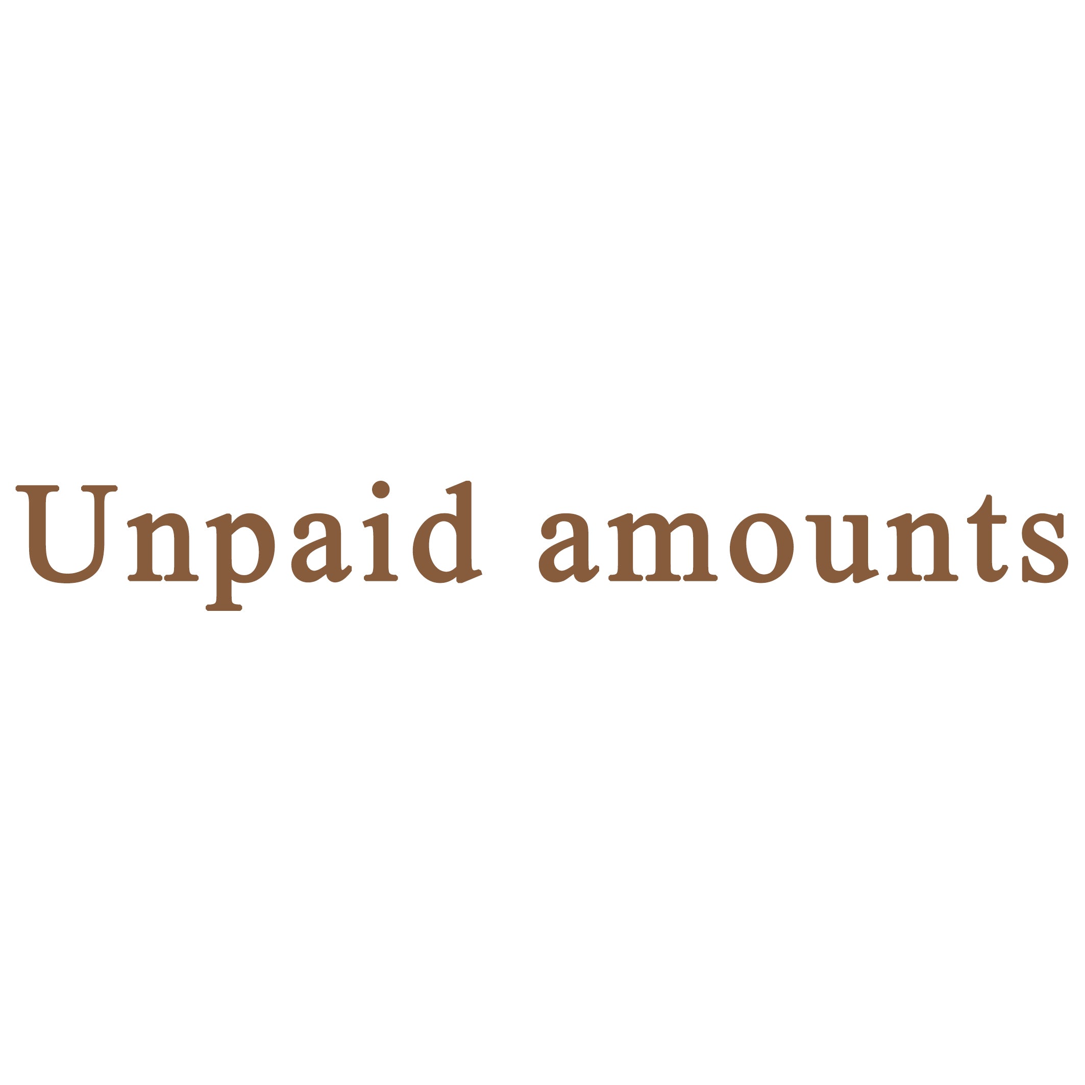 Unpaid orders