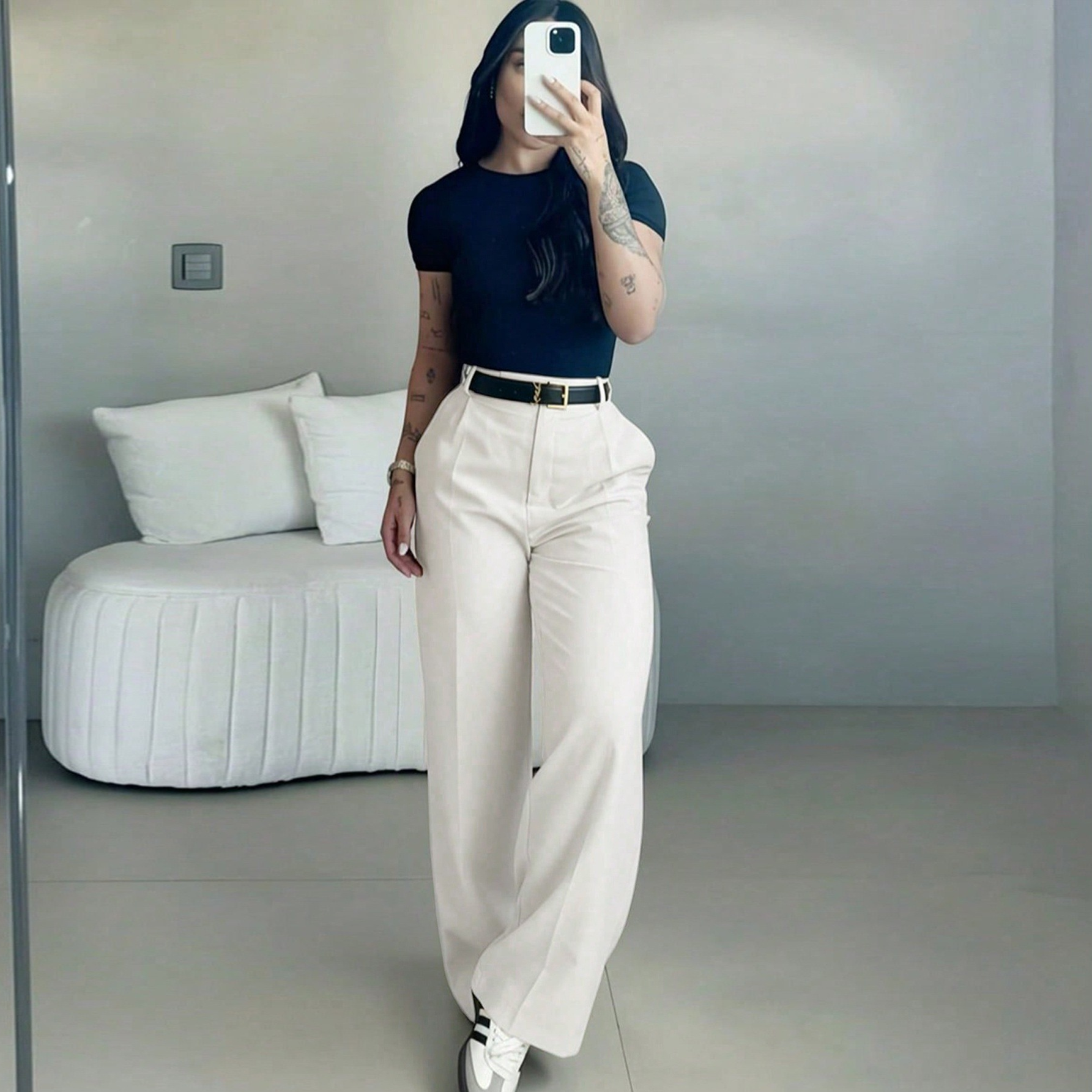 Luna High-Waist Tailored Pants