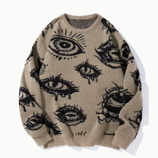 Luna Eye Pattern Knit Sweater