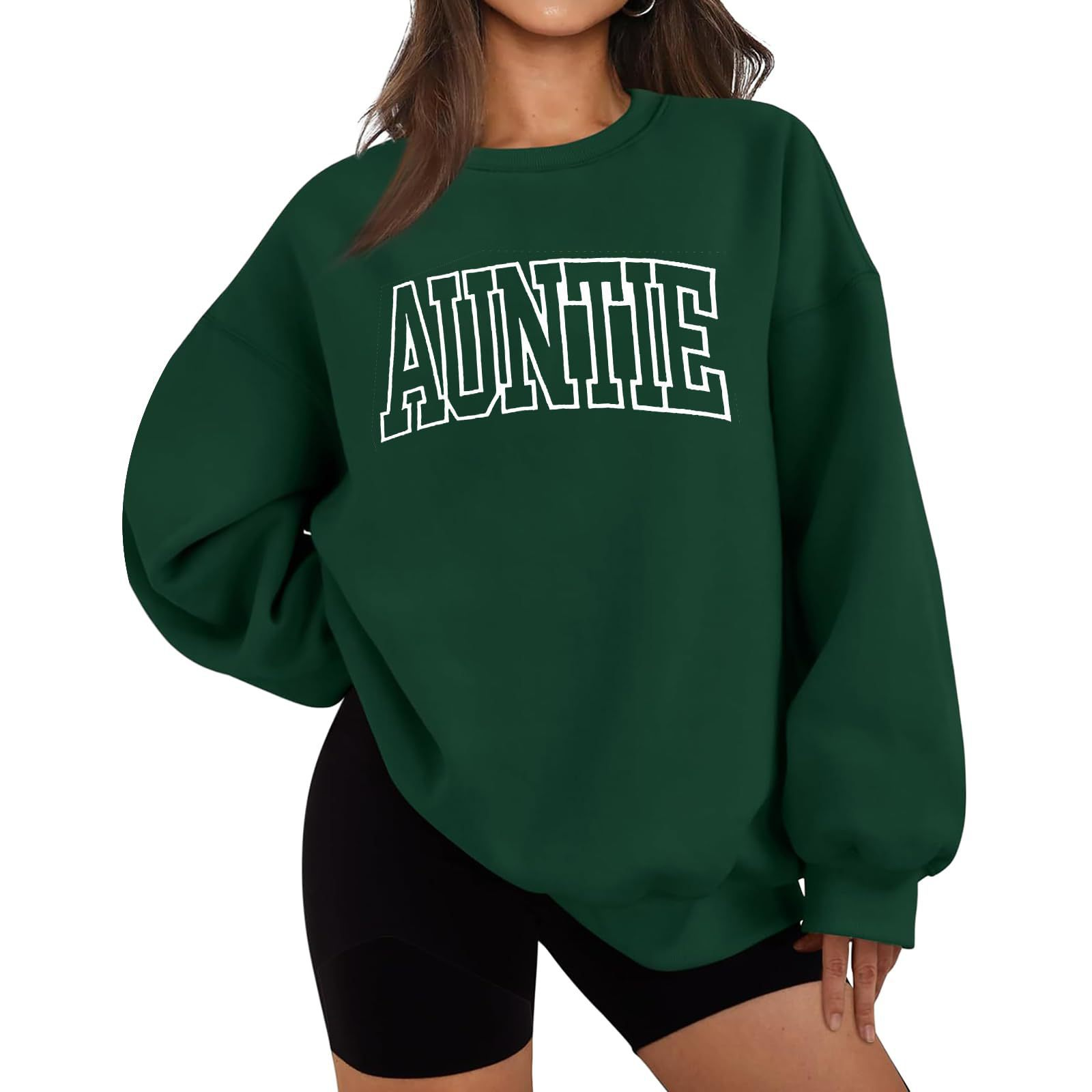 Auntie Varsity Graphic Oversized Sweatshirt