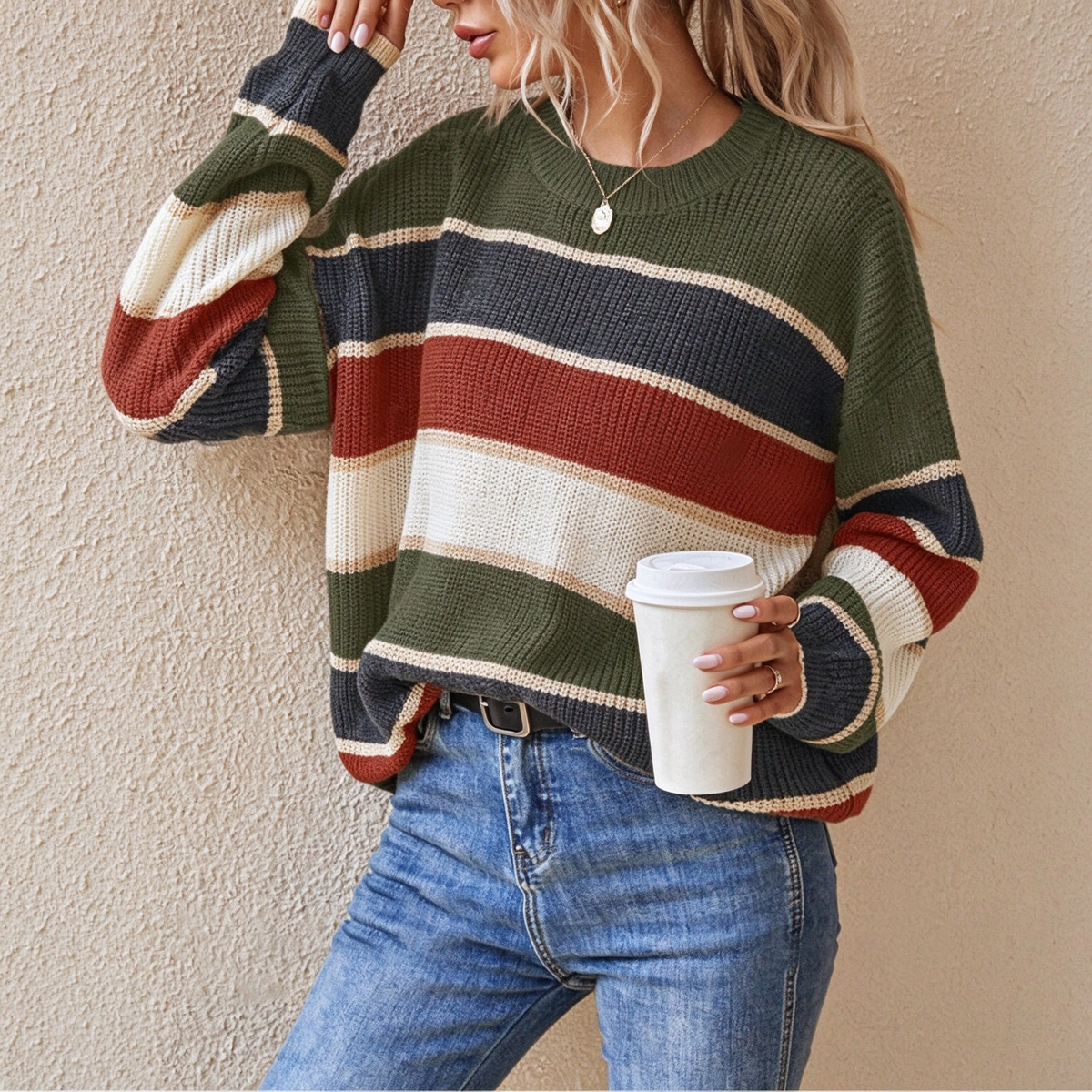Mila Cozy Colorblock Sweater