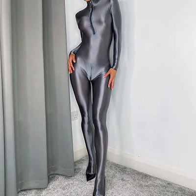 Hestia Ash Glossy Catsuit