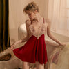 Light luxury French lace nightdress