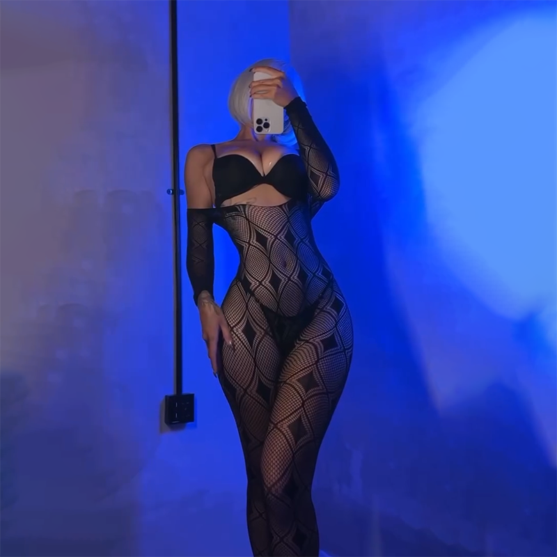 Striped body stockings