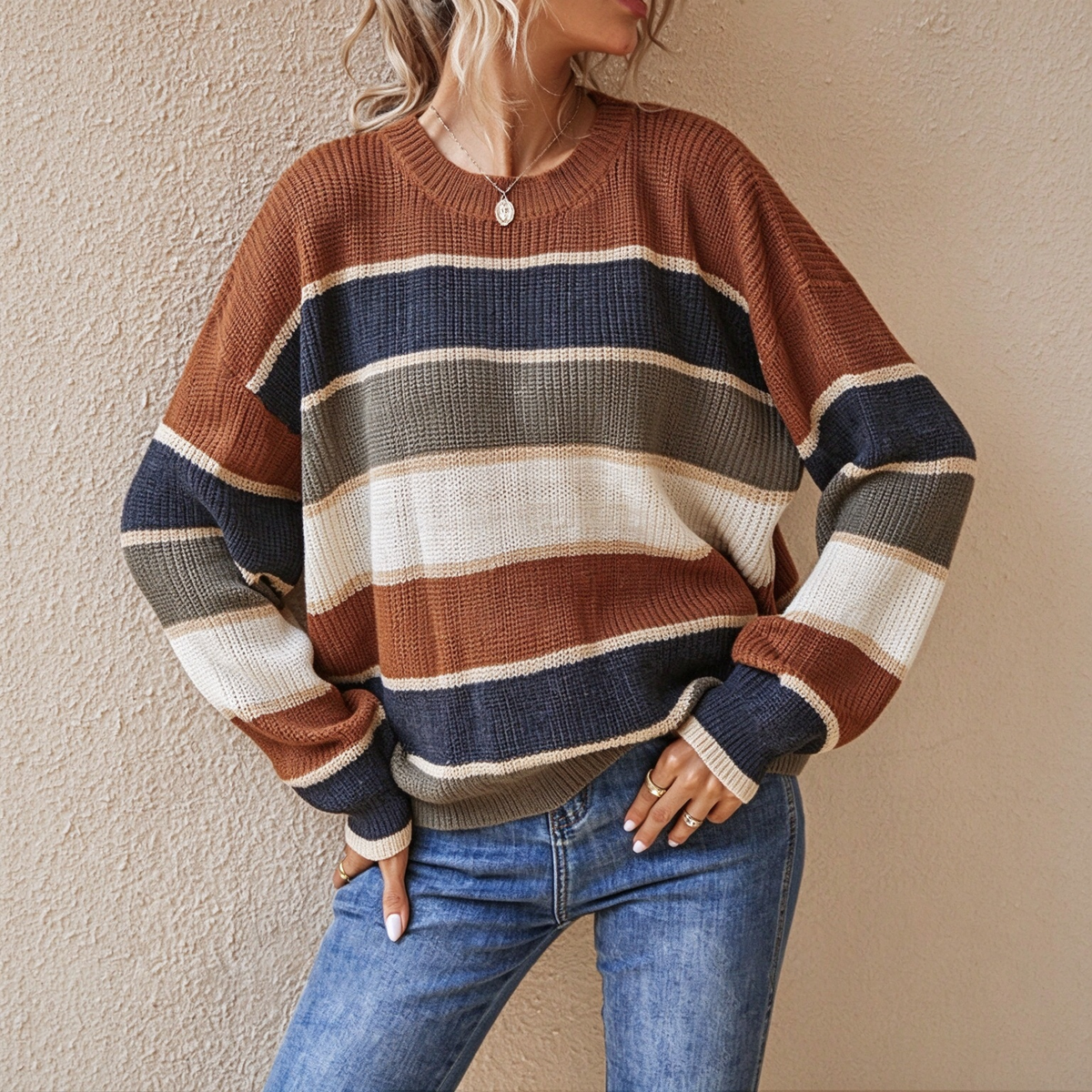 Mila Cozy Colorblock Sweater