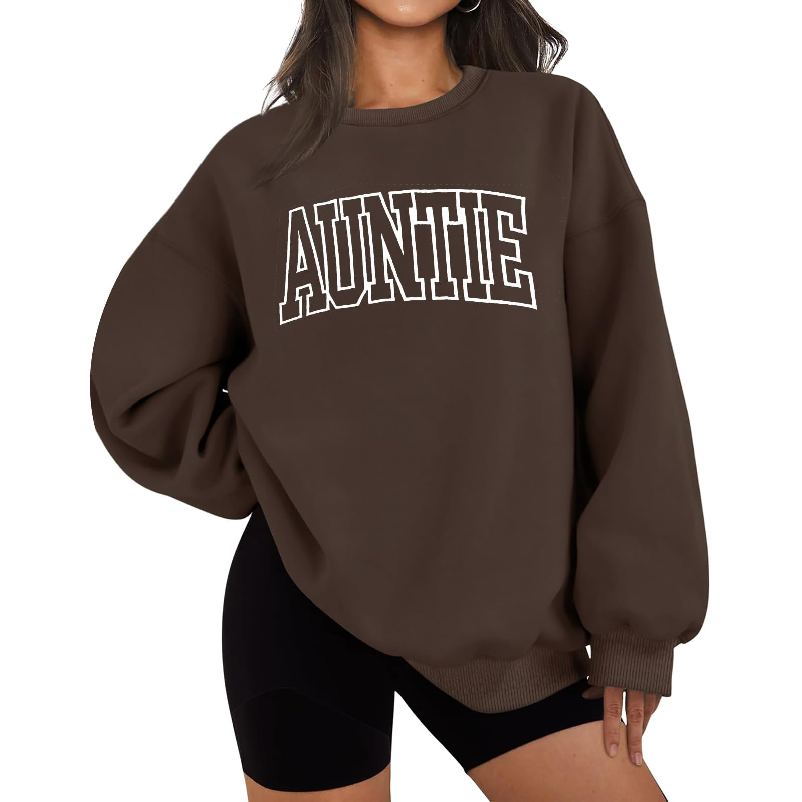 Auntie Varsity Graphic Oversized Sweatshirt