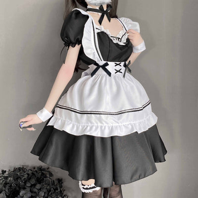 Japanese style apron loli maid