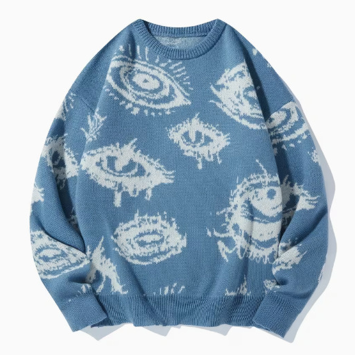 Luna Eye Pattern Knit Sweater