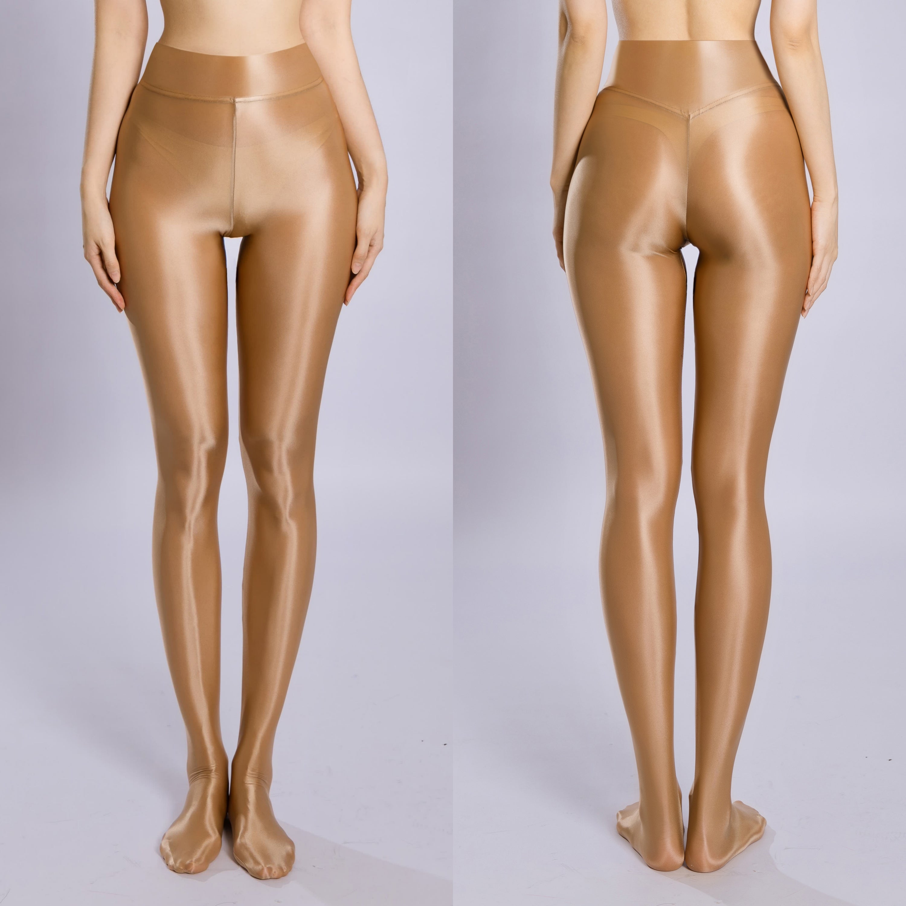 Sheer footed yoga leggings