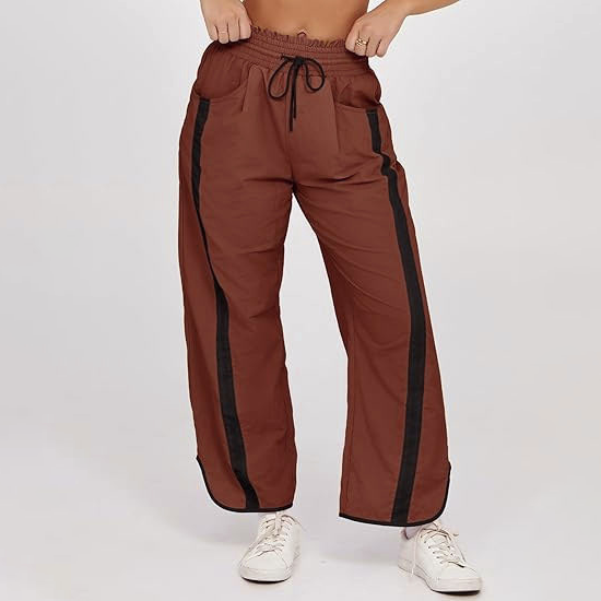 Luna Contrast Stripe Wide Leg Pants