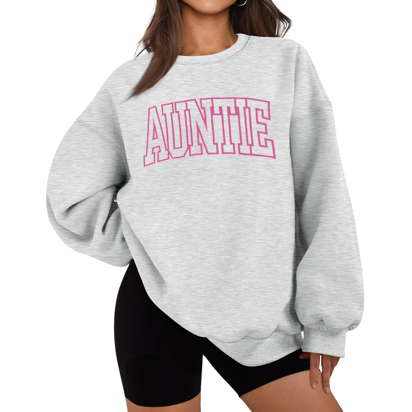 Auntie Varsity Graphic Oversized Sweatshirt