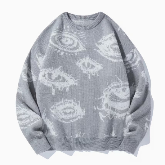 Luna Eye Pattern Knit Sweater