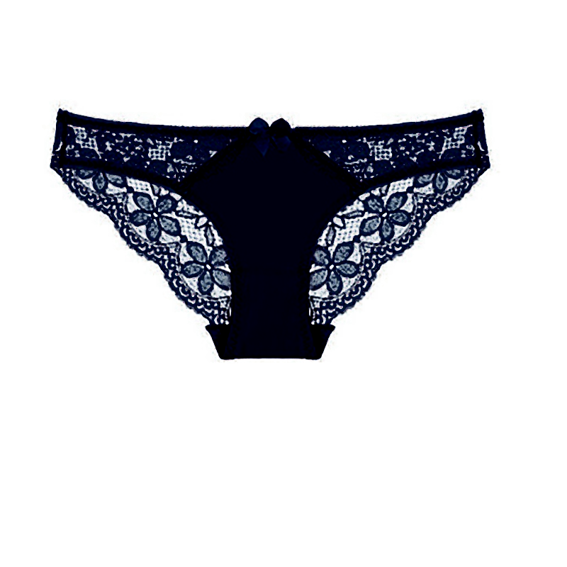 Solid color transparent low waist briefs