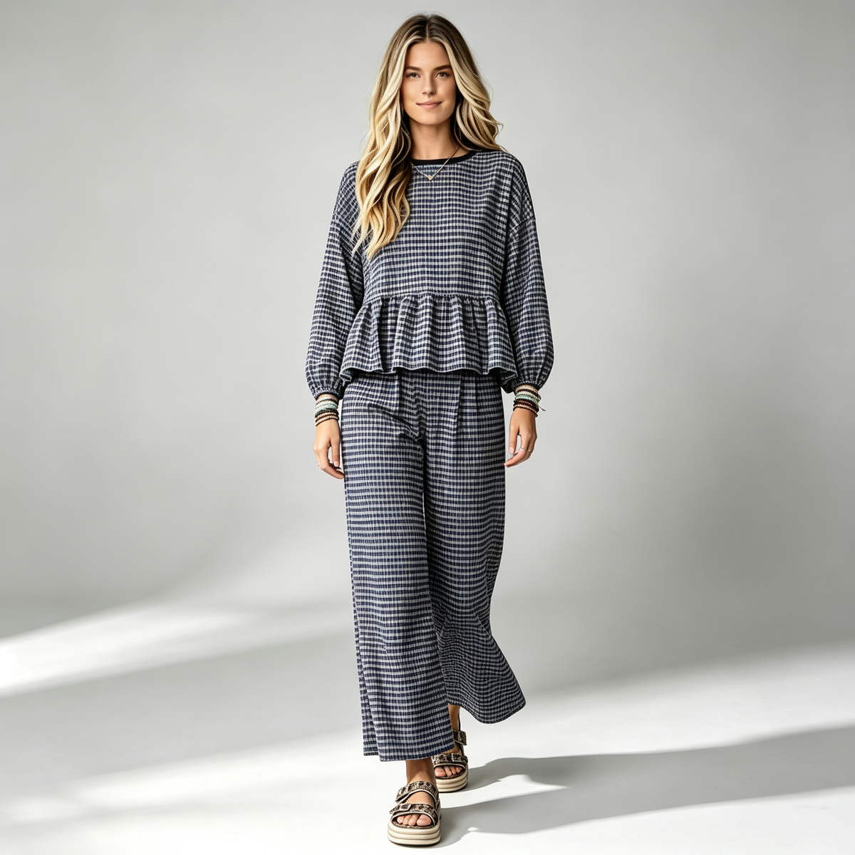 Luna Plaid Lounge Set