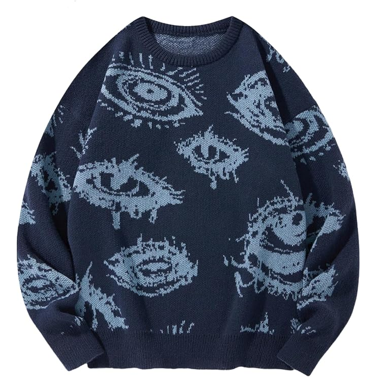 Luna Eye Pattern Knit Sweater