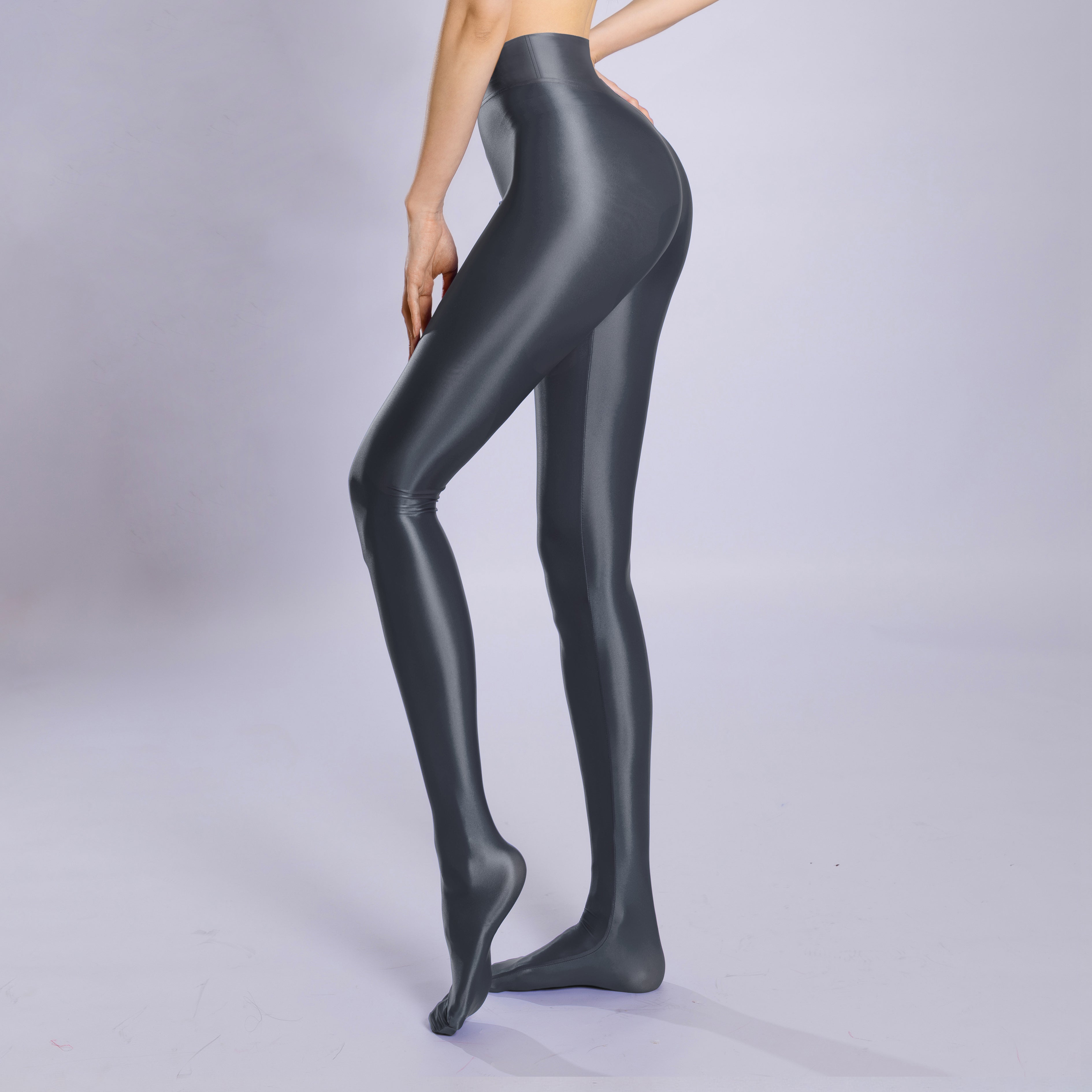 Sheer footed yoga leggings