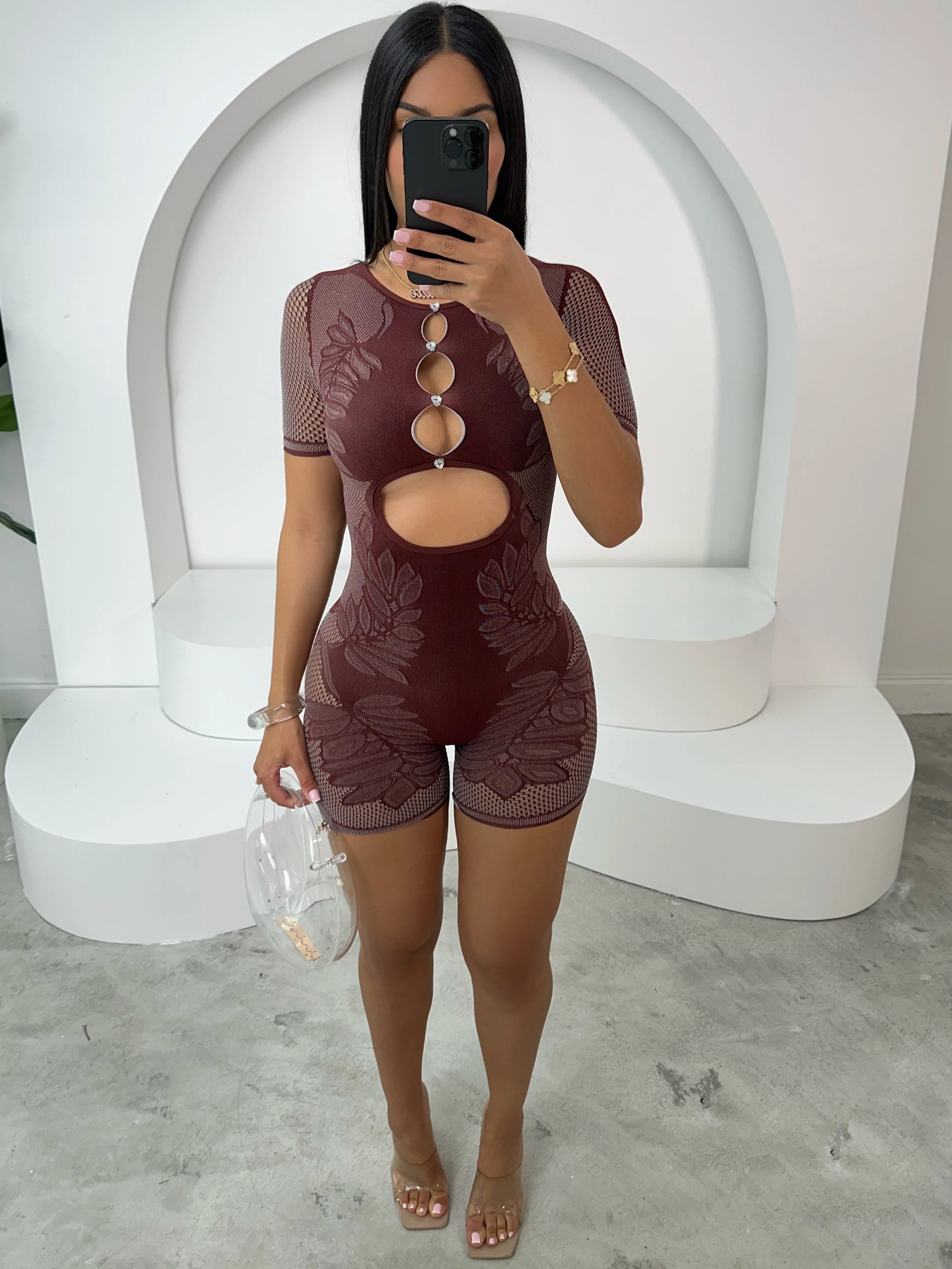 JN one-piece knitted shorts