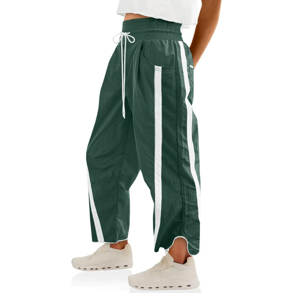 Luna Contrast Stripe Wide Leg Pants