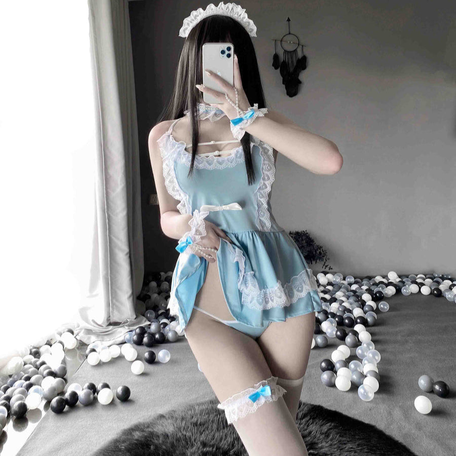 Uniform seduction cosplay home sexy maid outfit