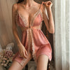 Hot front slit nightgown