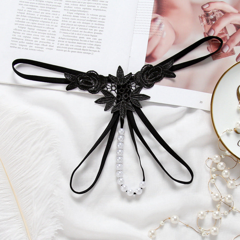 Massage Pearl Panties Hollow Thong